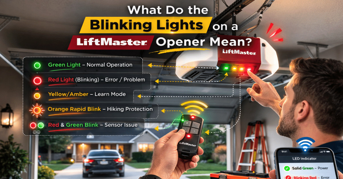 What Do the Blinking Lights on a LiftMaster Opener Mean?
